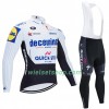 Fietskleding (Fietsshirt Lange Mouw + Lange Koersbroek) 2020 Deceuninck-Quick-Step N004